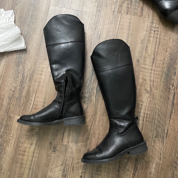 Women's Sienna Tall Riding Boots Black Knee High Boots - A New Day™ - Picture 5 of 8